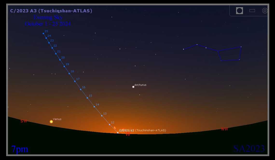 comet a3 finder chart 4 1 